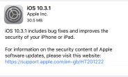 Apple releases iOS 10.3.1 update