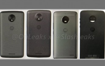 Press renders for the Moto C, C Plus, E4, and Z2 all leak