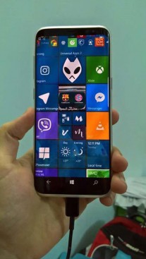 Alleged Galaxy S8 running Windows 10 Mobile