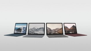 Surface Laptop in Cobalt Blue, Platinum, Graphite Gold and Burgundy