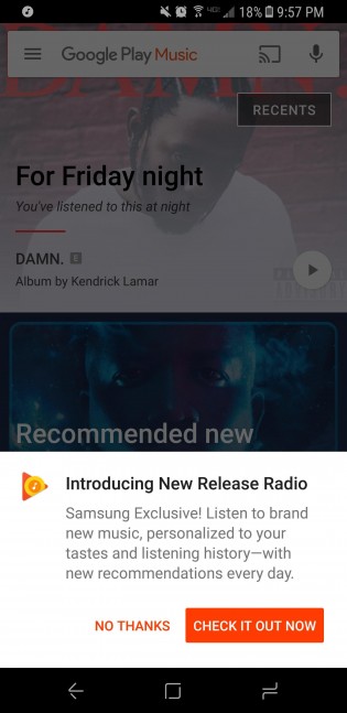 Google Play Music New Release Radio