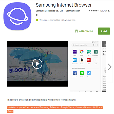 disable samsung internet browser