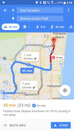 travel time estimate google maps