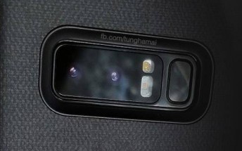 Galaxy Note8 camera setup photographed, leaked cases reveal a headphone jack 