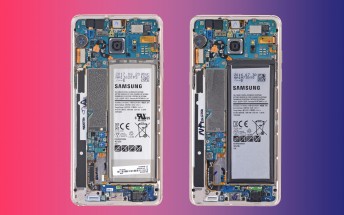 Samsung Galaxy Note FE shows its smaller battery in a teardown