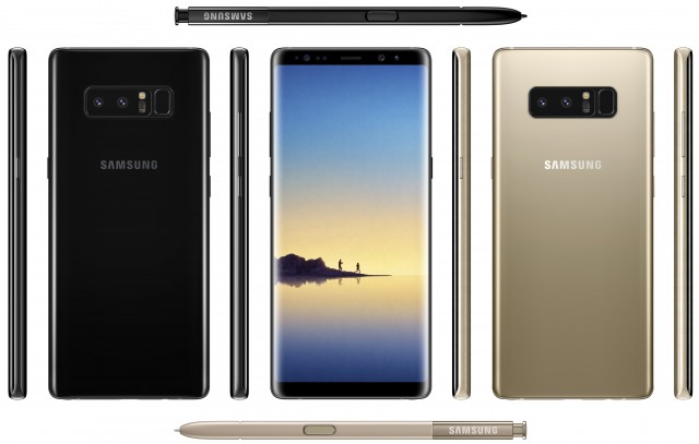 Galaxy Note8 in Black and Gold