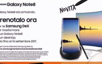 Samsung Galaxy Note8 Italy launch date revealed