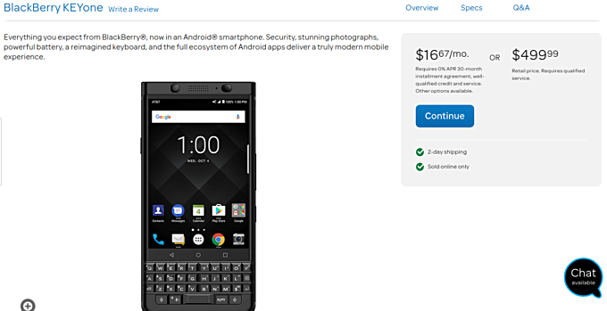 BlackBerry, Official Website