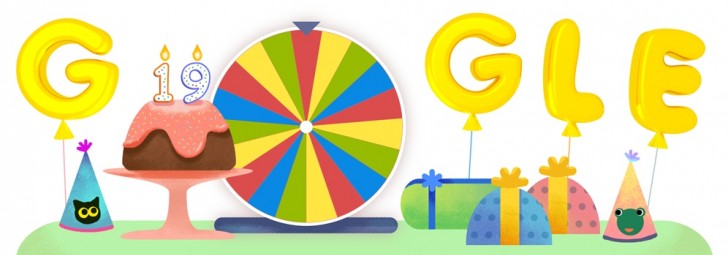 Google celebrates its 19th birthday