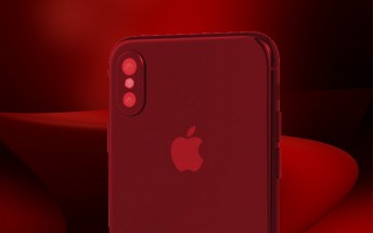 Red iPhone 8 briefly glimpsed on video