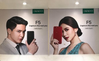 Oppo F5 appears on posters in the Philippines