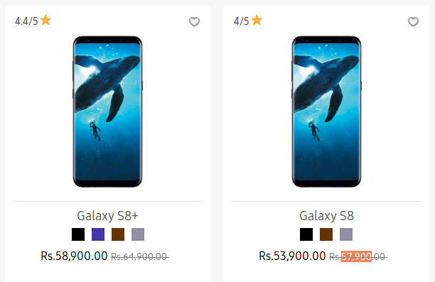 samsung s8 price today