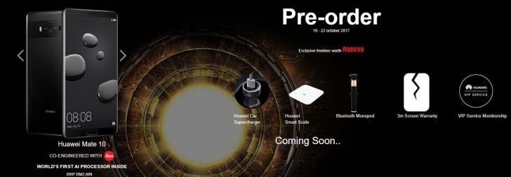 Malaysia Huawei Mate 10 pre-orders come with a bunch of freebies