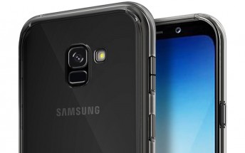 Samsung Galaxy A5 (2018) shows off its Infinity Display in a case