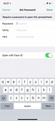 Face ID within iWork apps