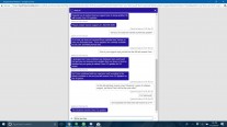 Screenshots of the chats with Samsung reps