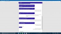 Screenshots of the chats with Samsung reps