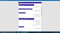 Screenshots of the chats with Samsung reps