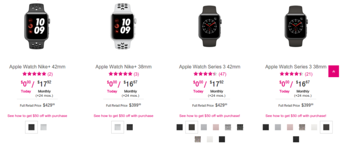 Apple watch series discount 3 t mobile