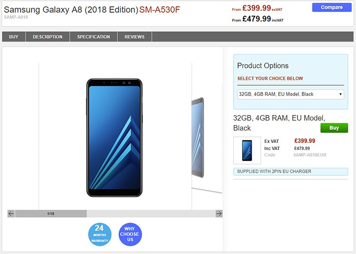 Samsung Galaxy A8 (2018) now available in the UK but there's a catch