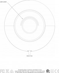 Apple HomePod FCC ID label location