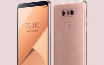 Pink (Raspberry Rose) LG G6 gets pictured
