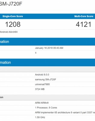 SM-J720F on Geekbench