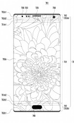 Patent drawings of putting the selfie camera, earpiece and sensors behind the screen