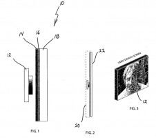 An early patent for a behind-screen camera