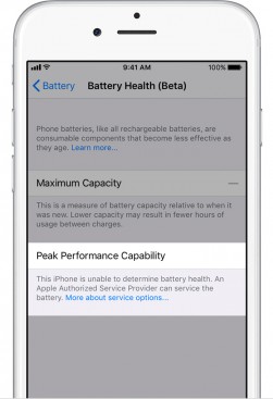 Battery health unknown