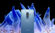 Samsung Galaxy S9+ in Coral Blue swims to the surface