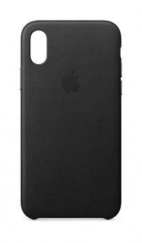 iPhone X leather case in Black