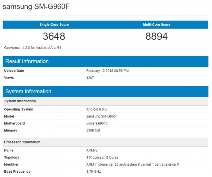 s9 geekbench