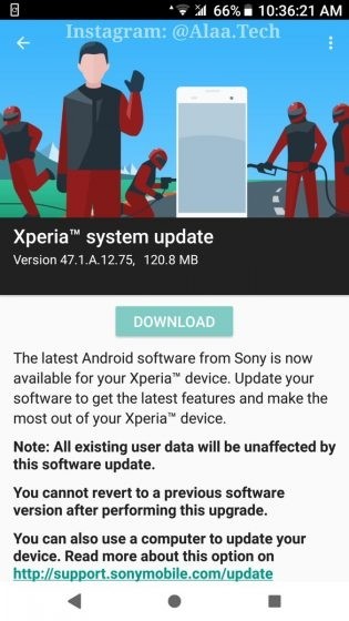 Sony Xperia XZ Premium security update