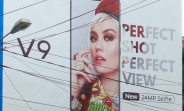 Unannounced vivo V9 appears on a billboard in Indonesia with a screen notch
