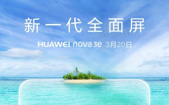 Huawei nova 3e goes official on March 20