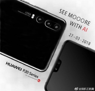 Official-looking promo images for the Huawei P20 series
