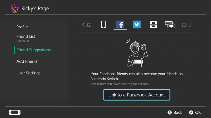 Nintendo Switch to Facebook Twitter friends - GSMArena.com