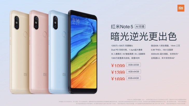 redmi note 5 kab launch hua