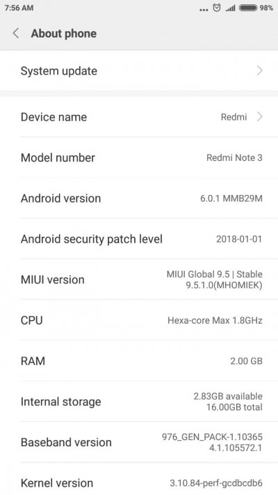 miui 7 redmi note 3