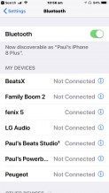 iOS visible within Bluetooth Settings