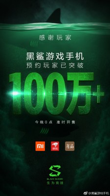 Xiaomi's Black Shark scores 1 million registrations in a day