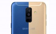 Samsung Galaxy A6+ leaks in blue and gold renders