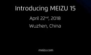 Meizu 15 launch event set for April 22