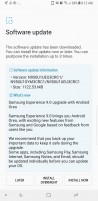 Unlocked US Galaxy Note8 Android Oreo update changelog