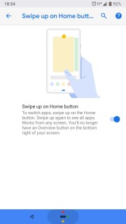 New navigation gestures and home button scroll