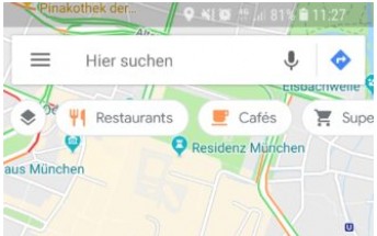 Google Maps is testing floating categories