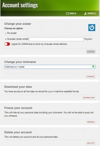 GSMArena Account Settings