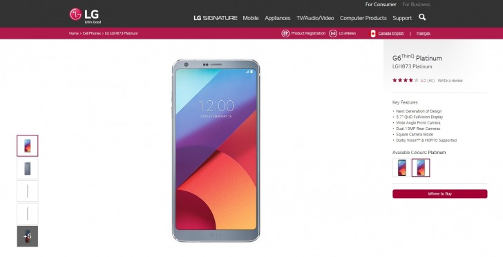 LG G6 pops up with ThinQ moniker