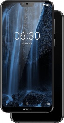 Nokia X6 in black, blue and white